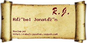Rábel Jonatán névjegykártya